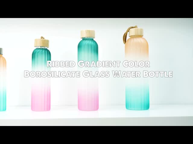 Leak-proof Airtight Lid Borosilicate Glass Water Bottle Dishwasher and Microwave Safe for Hot and Cold Beverages