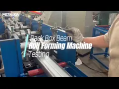 Industrial Stacking Heavy Duty Beam Box Storage Metal Shelf Rack Roll Forming Machine video