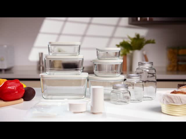IKOO Glass Vacuum Container Set with Rechargeable Vacuum Pump High Borosilicate Glass FDA Certified for Food Preservation
