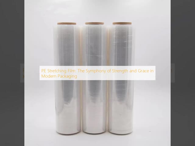 PE Stretching Film with 500% Elongation ISO 9001 Certified and 100% Recyclable for Secure Packaging