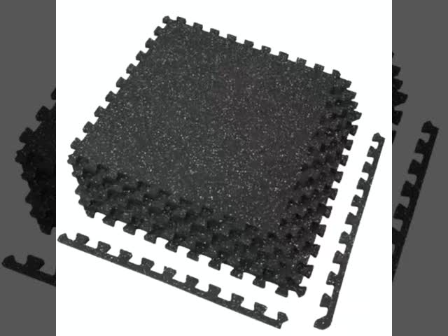 High Density Shock Absorbent Impact-Resistant Interlocking Rubber Mat for Professional Gym Flooring