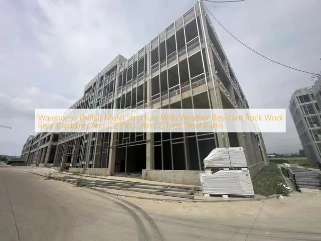 Prefab Metal Structure With Q235B C And Z Type Steel Purlin Q235B Circular Steel Pipe Tie Tube And Q235B Angle Steel Vertical and Horizontal Support