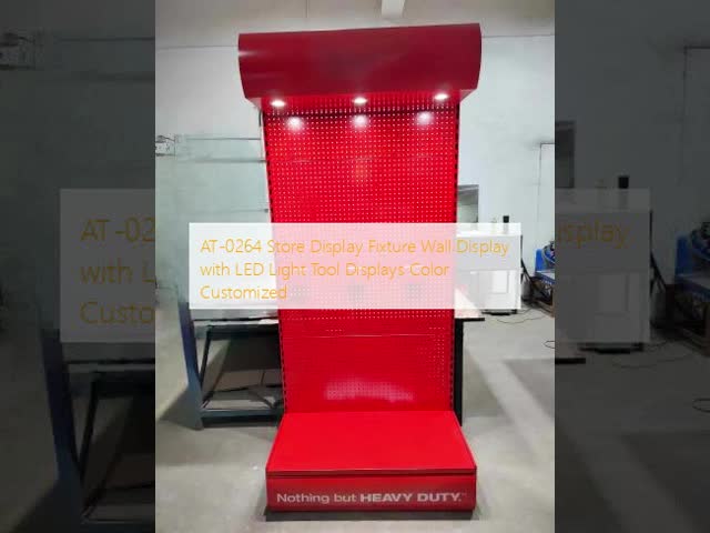 AT-0264 Store Display  Fixture Wall Display with LED Light Tool Displays Color Customized