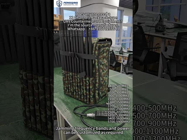12 Band Backpack Jammer Aluminum Alloy Case Anti Drone System  500MHz
