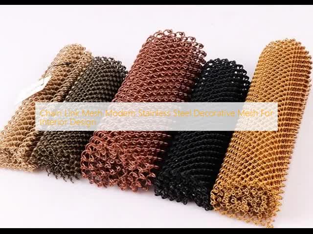 Stainless Steel 304 Chain Link Mesh with 1.2mm Wire Diameter and 6mm*6mm Mesh Size for Decorative Wire Mesh