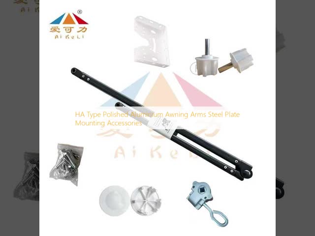 Telescopic Sunshade Accessory For HA Type Polished Aluminium Awning Arms Steel Plate Mounting Accessories