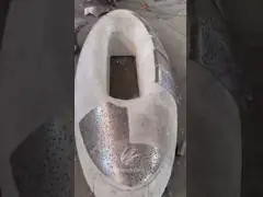 China 250cm Height Corten Steel Moon Sculpture For Garden Decoration supplier