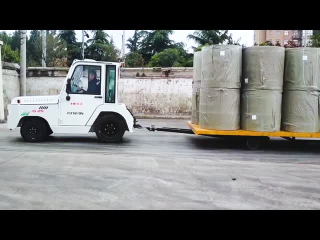 5t Yellow Four Side Rails Baggage Dolly Trailer Industrial Trailer