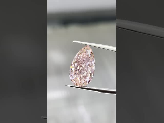 10CT Fancy Intense Pink Pear Shape Lab Grown Diamonds IGI Certified Diamonds Pink Diamonds