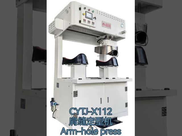 Wrinkle free shirt arm hole seam press machine 2 top shift working position