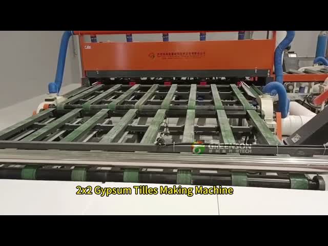 Automatic 60x60cm PVC Coated Gypsum Ceiling Tile Making Machine with 1300mm Effective Laminating and 2-6 Million Sq.m/year Capacity