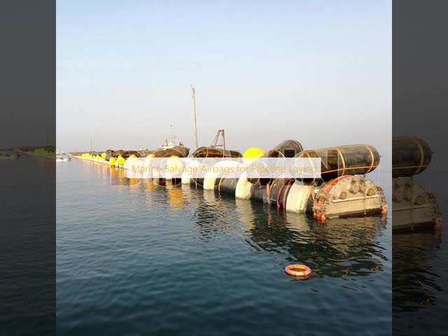 Foldable Ship Launching Marine Airbags For Pipeline Laying ISO 14409 Standard
