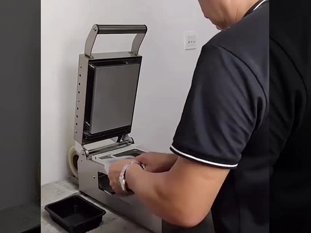 304 Stainless Steel Manual Tray Sealer FR160E with Adjustable Temperature and Labor-saving Design for Food Packaging