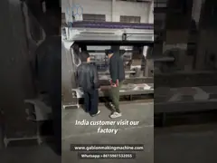 China 80x100mm Gabion Box Edge Wrapping Machine For Double Twist With Heavy Duty Gear Box supplier