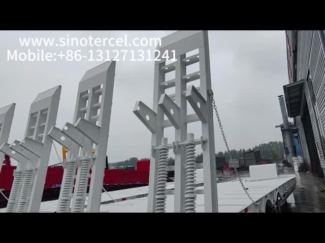 3 Axles Flat Bed Semi Trailer With Anti Rust Chassis Surface White