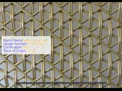 Stainless Steel 316 Decoration Wire Mesh with 1.5mm Wire Diameter and Customized Color for Inner Decoration