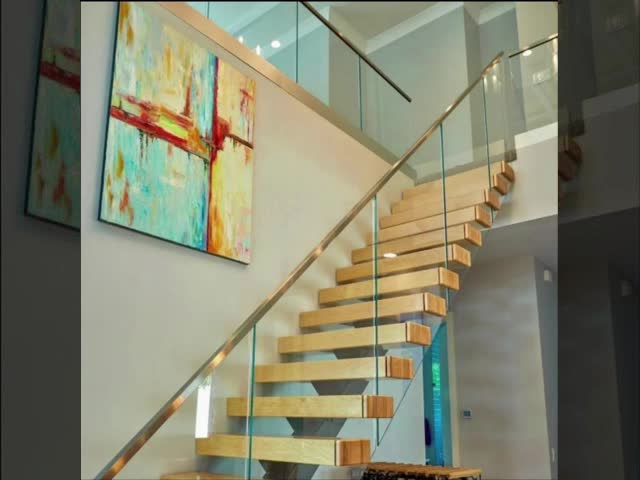 Wood And Glass Steel And Glass Handrail Perfect For Pastoral And Simplicity Design Styles
