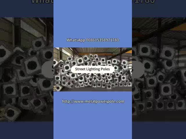 Customizable Electical Outdoor Solar Street Light Pole Design With Hot-Dip Galvanized Coating