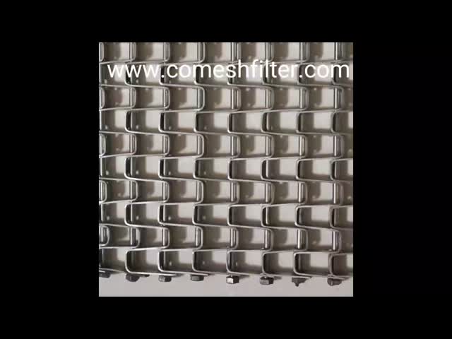 -30°C To 400°C Wire Mesh Conveyor Belt SS304 Flat Wire Conveyor Belt