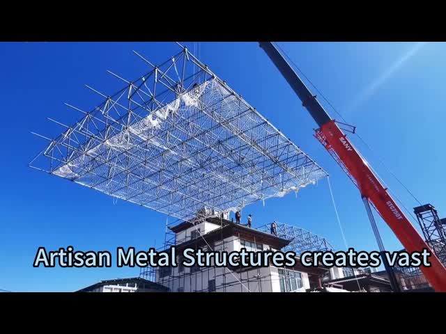 Large Span Steel Structure Stadium Rustproof High Strength Steel Space Frame Structure
