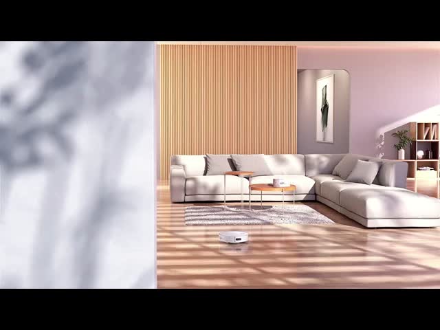 White Automatic Vacuum Cleaner Robot 7.4V Self Emptying Vacuum 20W With 2000mAH Lithium Battery