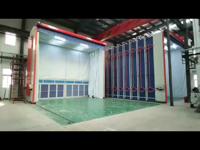 Industrial high-efficiency telescopic mobile spray paint booth and telescopic tent