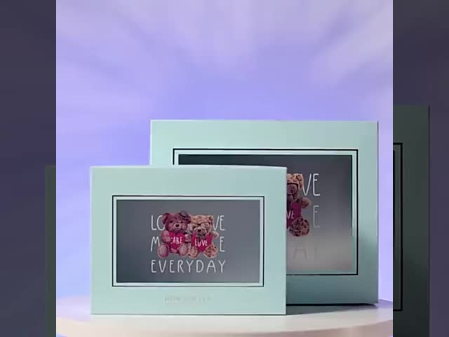 Bear Gift Box Set Cute Cartoon Window Packaging Transparent Peek Through Design Birthday Celebration Gift Solution
