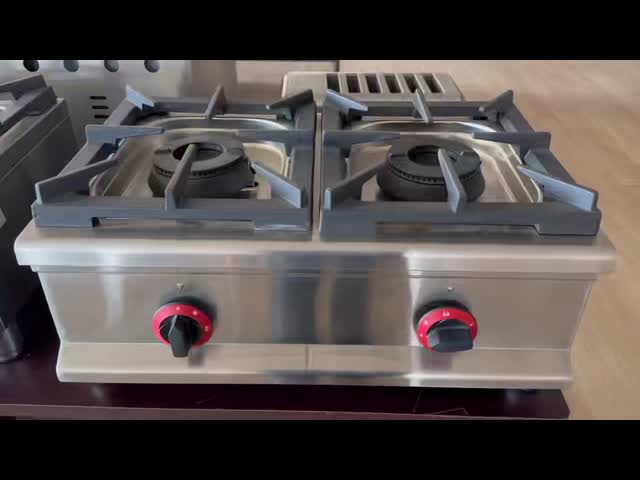 11kw Stainless Steel Cooking Stove kitchen LPG NG 2 Burner Commercial Gas Stove