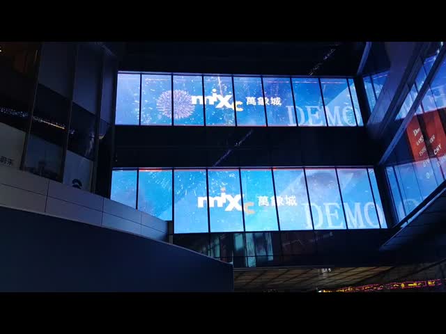 Indoor P16 Ultra-Thin Transparent LED Film Display with 3000Nits Brightness and 1000mm x 64mm Cabinet Size