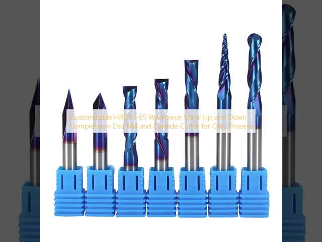 Customizable HRC45-65 Workpiece Spiral Up and Down Compression End Mill and Carbide Cutter for CNC Process