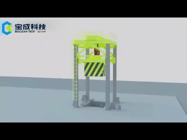 VerticaL 80-100T Auger Hydraulic  Marine Solid   Refuse Trash Waste Refuse Garbage Compactor