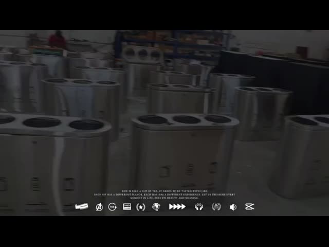 Wholesale Stainless Steel Metal Garbage Can Round Waste Bin Hotel Guestroom For Outdoor Open Top Trash