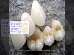 High Biocompatibility PFM Crown Porcelain Fused For Back Teeth Restoration