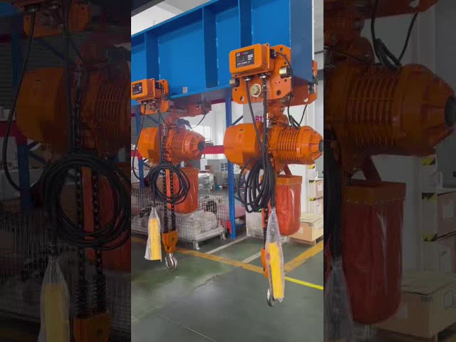 Compact Design Electric Chain Hoist for Low-Ceilinged Spaces and Dense I-Beam Rails for Lifting