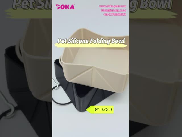 Pet Silicone Folding Bowl Rectangular Travel Food Bowl Foldable Bowl