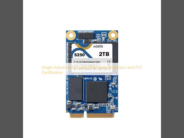 Origin Industrial SSD with TRIM Data Protection and FCC Certification