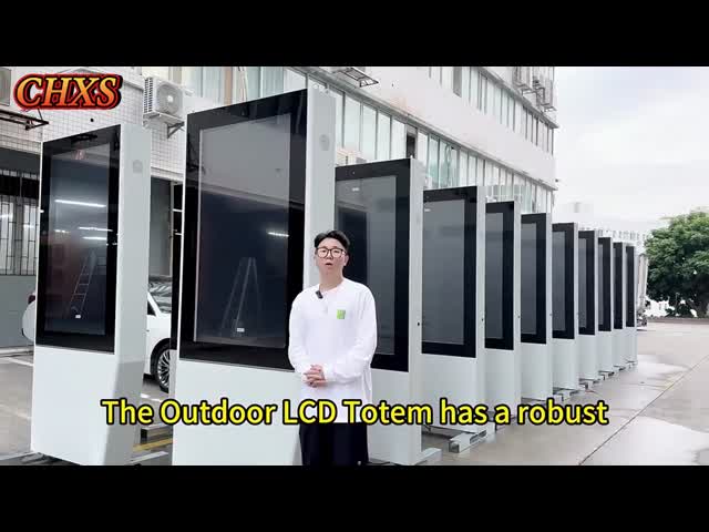 43 49 55 65 75 Inch 3500 Nits 2k IP65 Outdoor Advertising Display Floor Standing Totem Digital Signage Outdoor Kiosk Touchscreen
