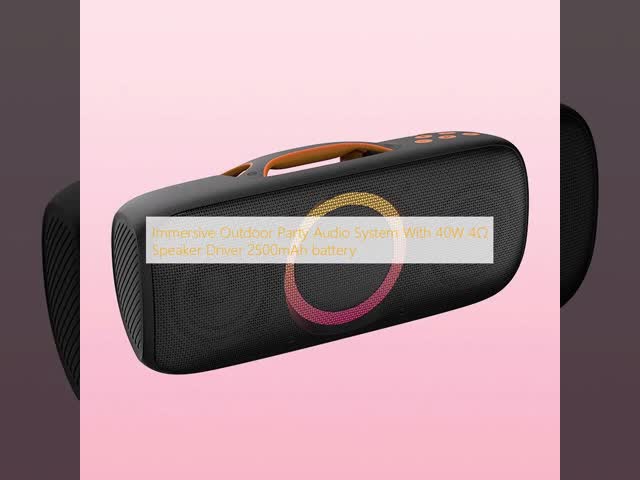 Immersive Outdoor Party Audio System With 40W 4Ω Speaker Driver 2500mAh battery