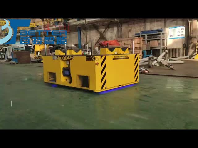 Heavy Duty Battery Powered Transfer Cart with Remote Control for Safe and Die Transport on Rails in Industrial Environments