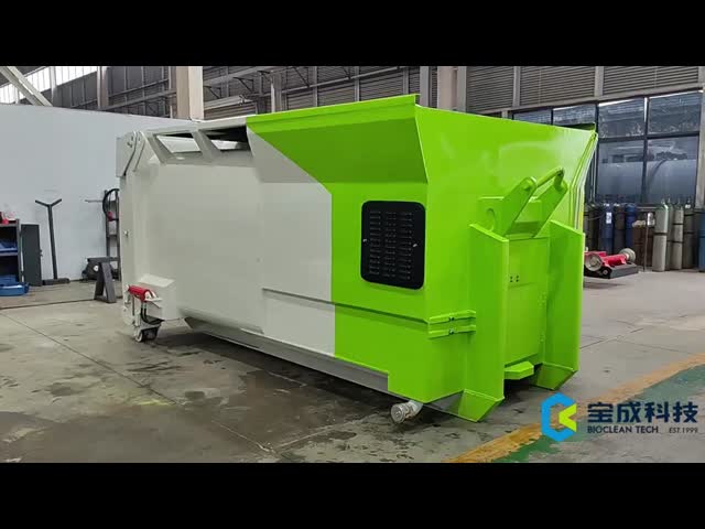 Movable 6m³ Rubbis Auger Marine Solid Hydraulic  Refuse Trash Waste Garbage Compactor