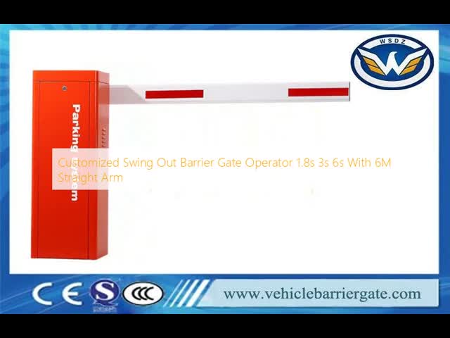 Customized Swing Out Barrier Gate Operator 1.8s 3s 6s With 6M Straight Arm