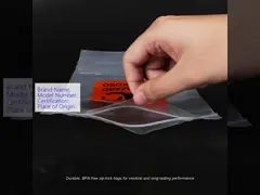 Durable Bpa Free Zip-Lock Bag for Medical and Long-lasting Performance