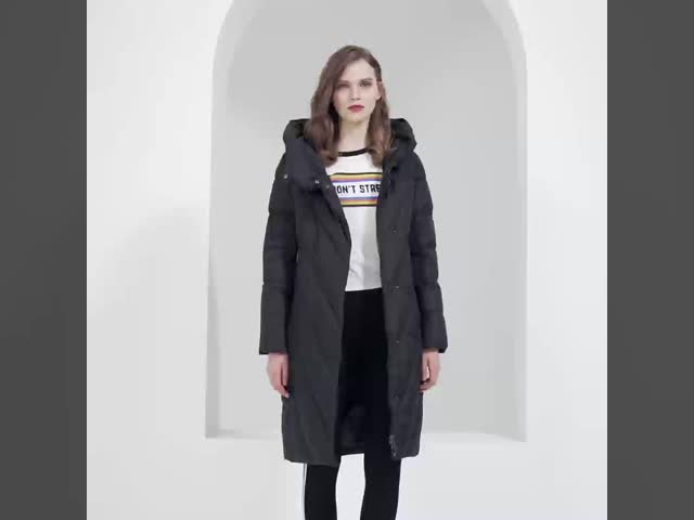 Urban Winter Elegance | Premium Gray Long Down Cotton Coat: Dual-Style Design for Sophisticated Warmth