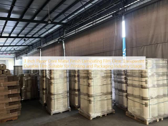 Durable BOPP or Polyester (PET) Book Laminating Film with 3 Inch Paper Core Compatible with Thermal and Cold Laminators