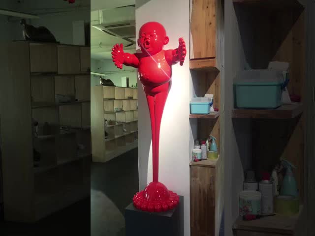 Custom Decorative  Fiber Glass Sculpture Abstract Life Size Sculpture Metal  Statue