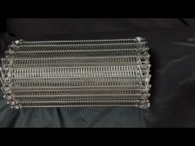 304 Stainless Steel Balance Weave Spiral Wire Mesh Chain Driven Freezer Conveyor Belt