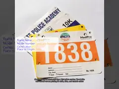 Screen Printing Method for Participant Recognition Numbers in White Blue and Customized Colors