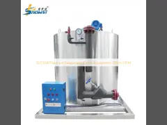 SUS304 équipement de tambour d'évaporateur de glace en flocons 20 tonnes OEM video