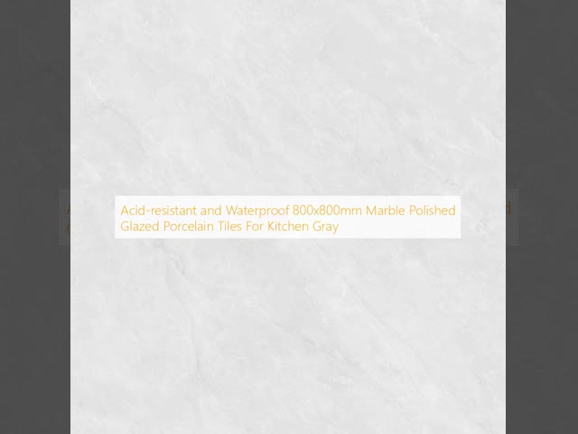 Acid-resistant and Waterproof 800x800mm Marble Polished Glazed Porcelain Tiles For Kitchen Gray