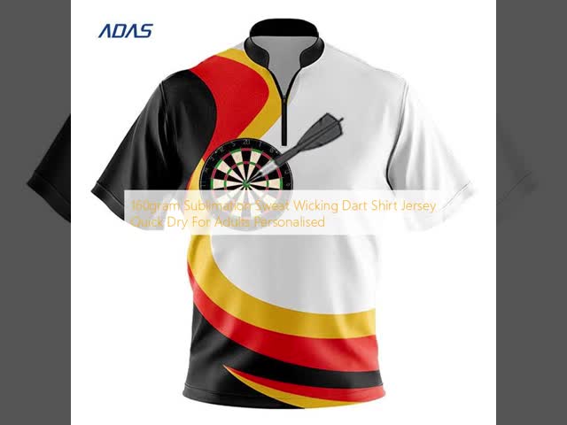 160gram Sublimation Sweat Wicking Dart Shirt Jersey Quick Dry For Adults Personalised